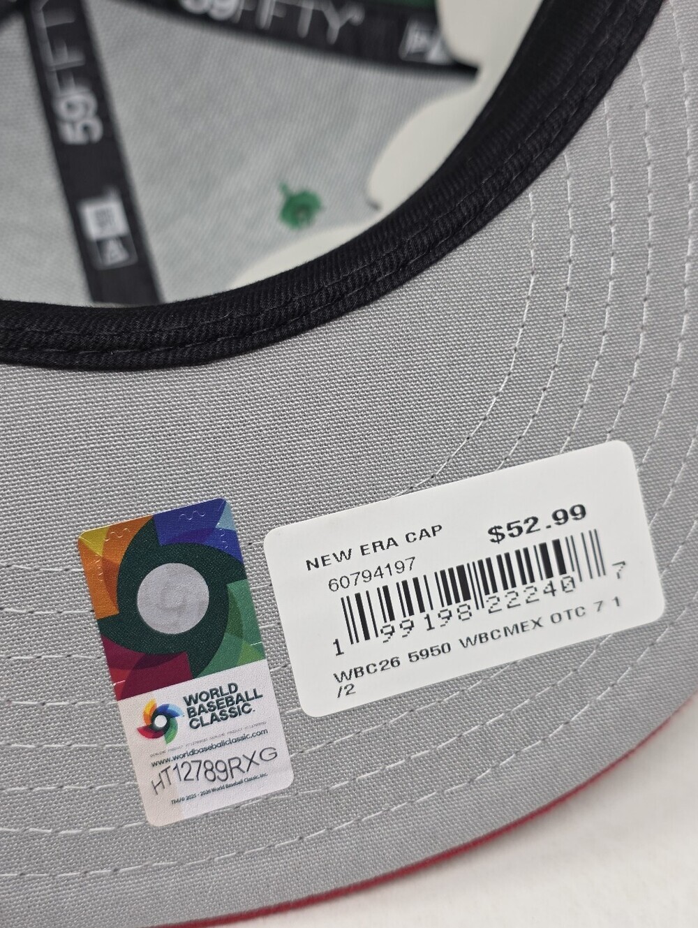 New Era 59Fifty Mexico Fitted Hat Size 7 1/2 Green Red WBC 2026 Baseball New - Picture 10 of 10